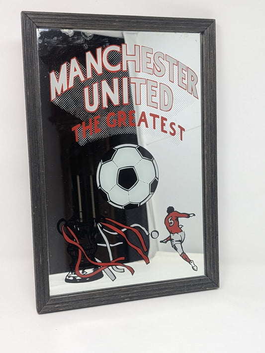 Manchester United Football Club 'The Greatest' Picture Mirror Vintage Retro