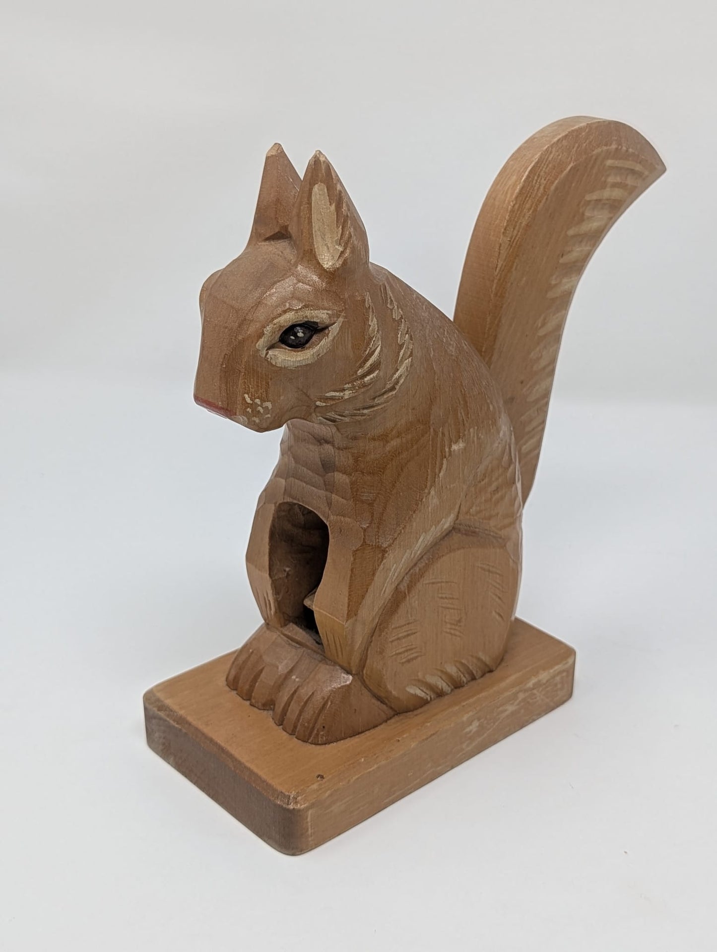 Vintage German Hand Carved Wooden Squirrel Nutcracker Rhönholzschnitzerei Johann Weih GmbH