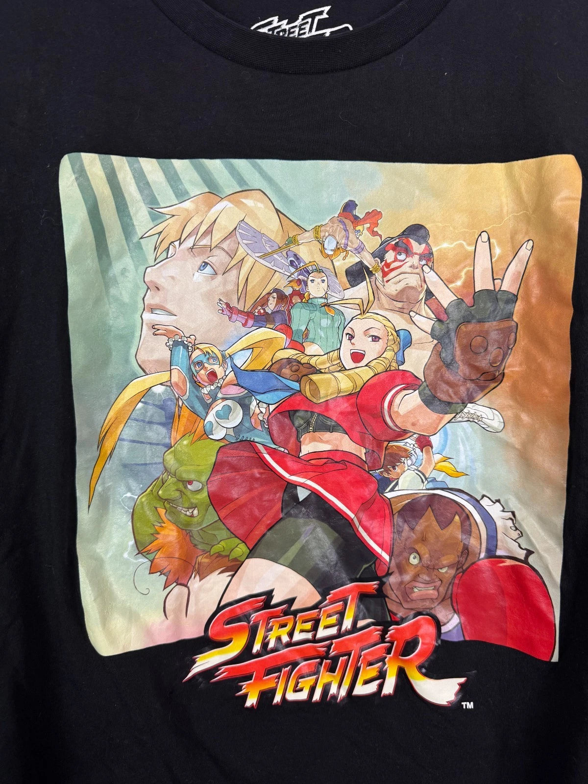 Street Fighter Capcom Graphic Print Retro T-Shirt Tee - Mens L - Gaming 90s Y2K