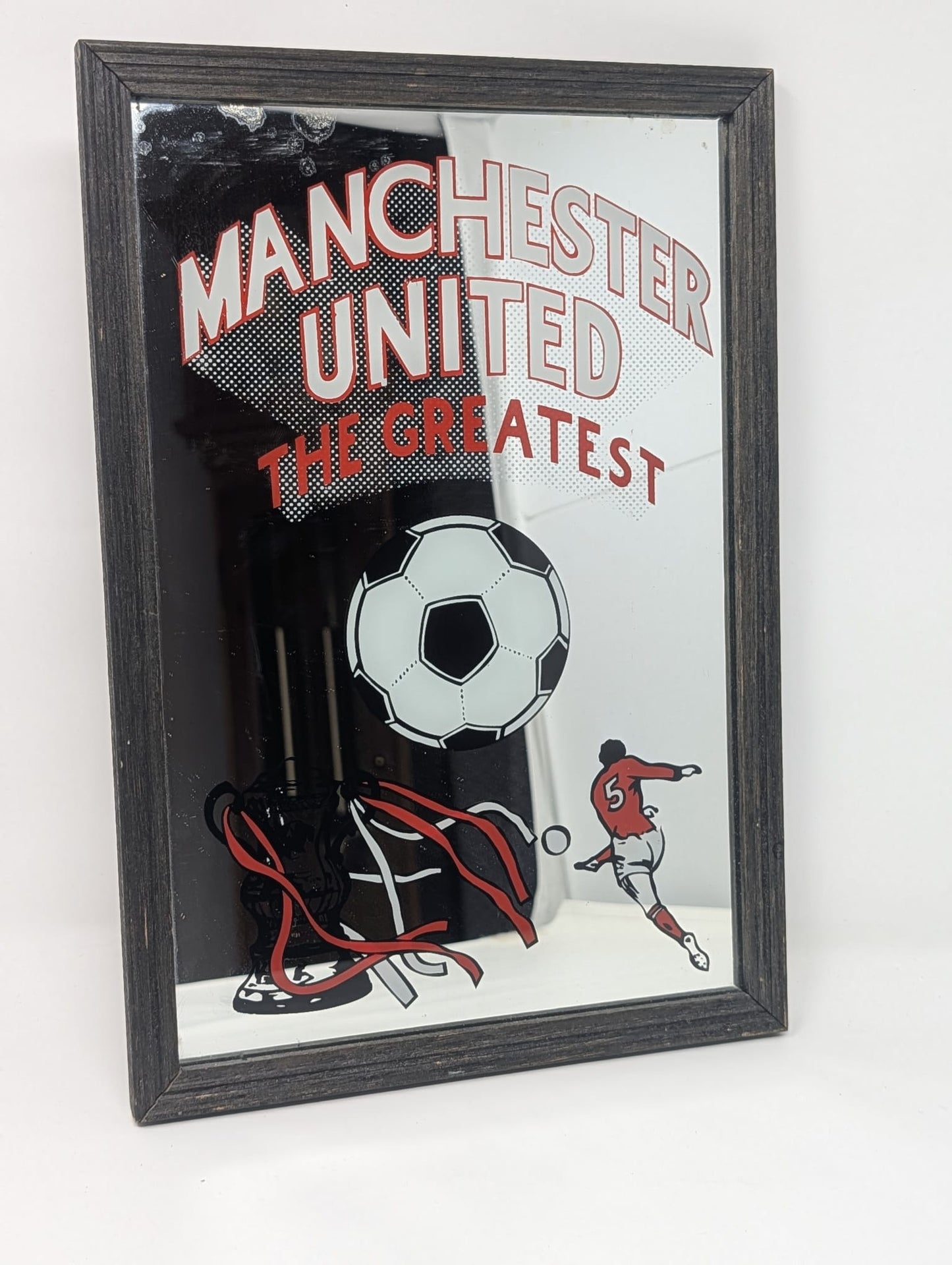 Manchester United Football Club 'The Greatest' Picture Mirror Vintage Retro