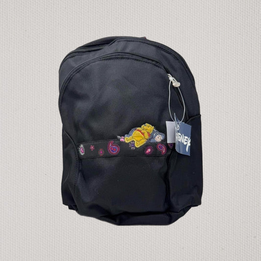 90s Vintage Black Winnie The Pooh Disney Embroidered Paisley Eeyore Backbag Bag