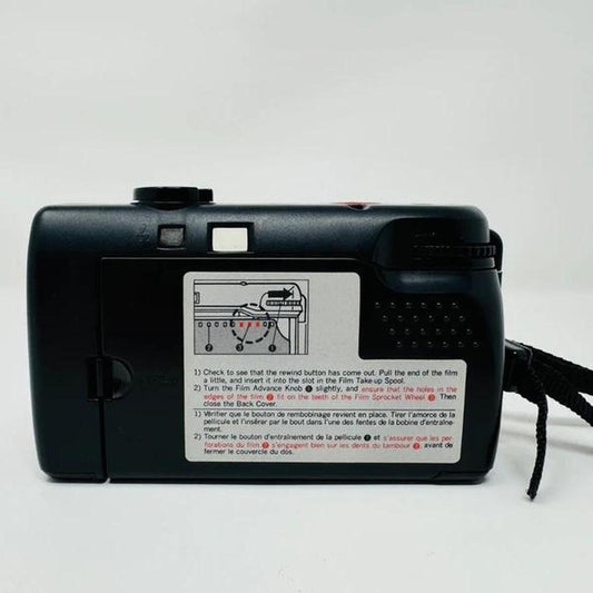 Konica EFP-J 35mm Film Camera Red Compact Point & Shoot Vintage