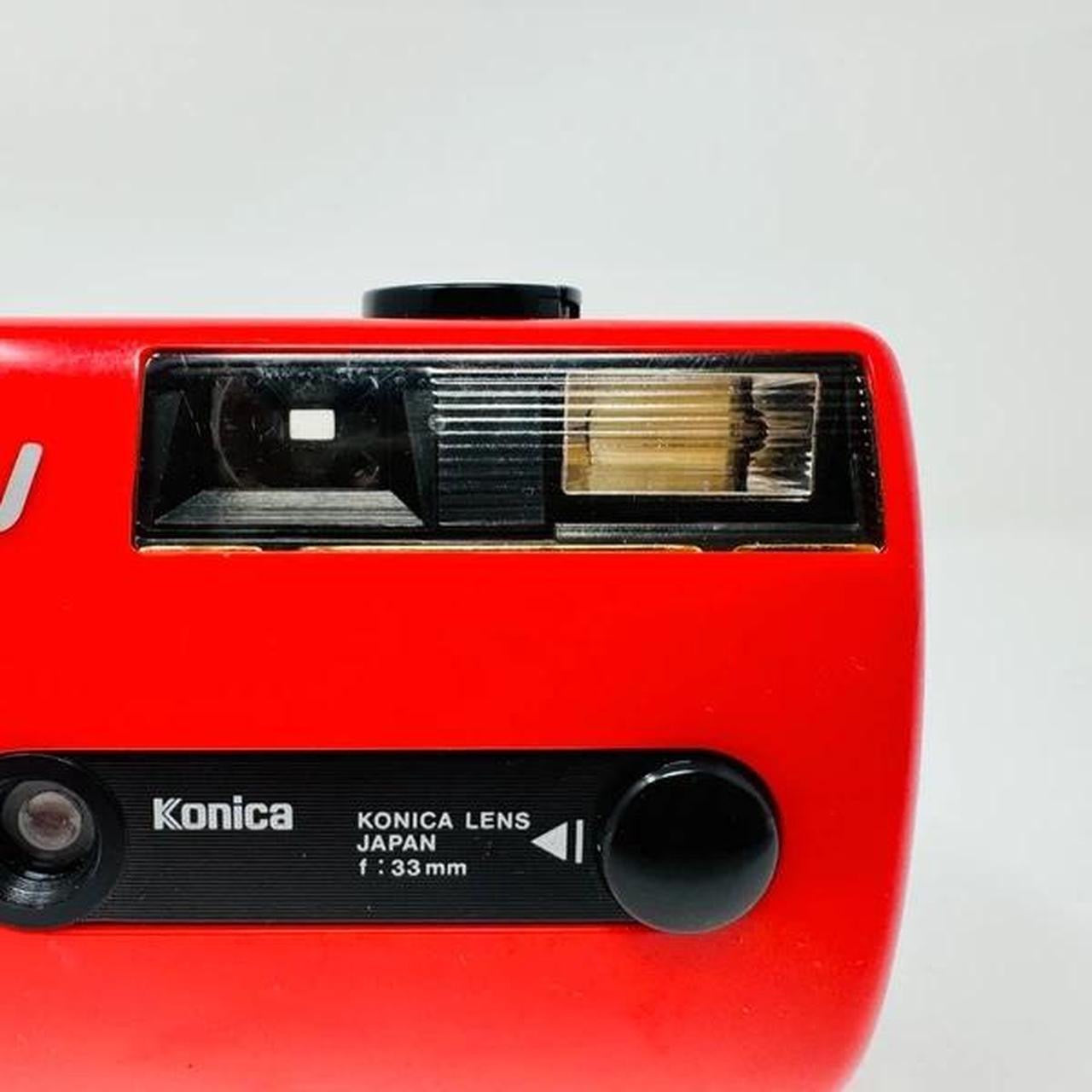 Konica EFP-J 35mm Film Camera Red Compact Point & Shoot Vintage