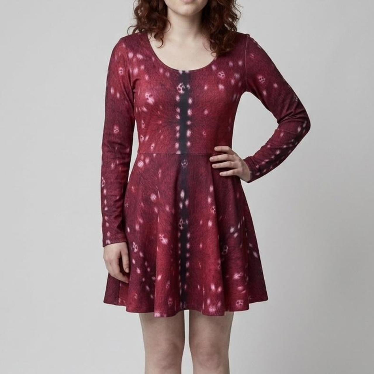 Iron Fist Deerly Skull Fit and Flare Skater Dress Goth Alt - Size S - U.K. 8/10