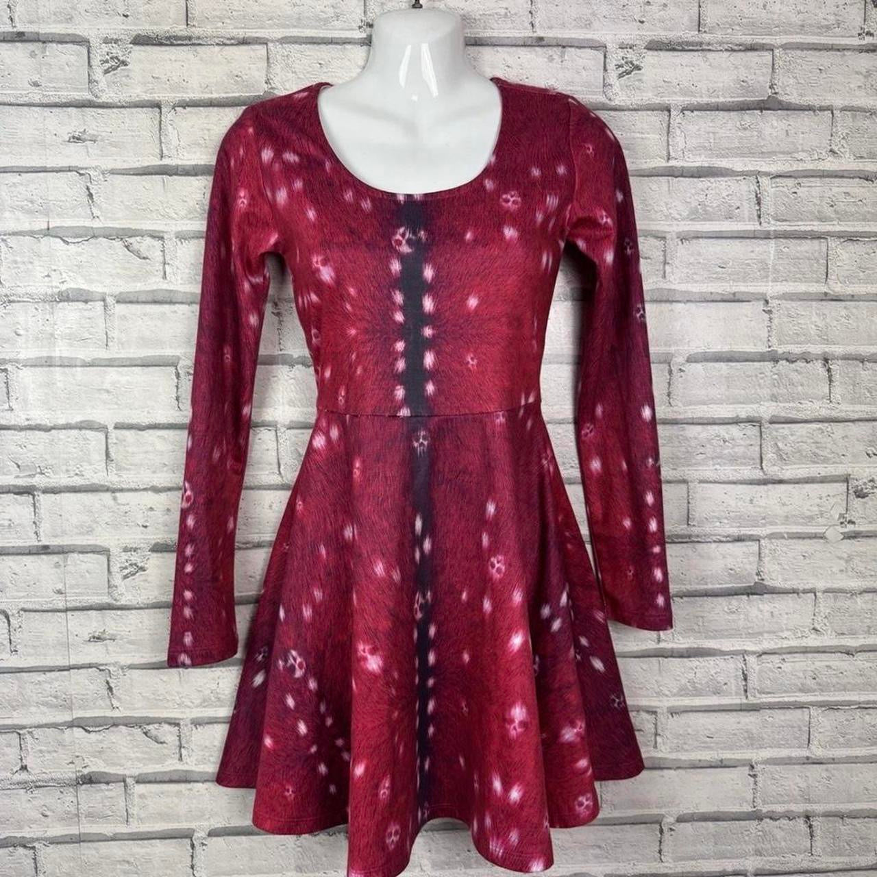 Iron Fist Deerly Skull Fit and Flare Skater Dress Goth Alt - Size S - U.K. 8/10