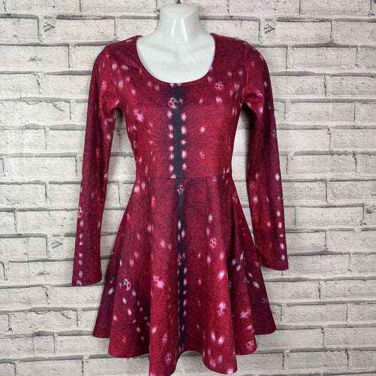 Iron Fist Deerly Skull Fit and Flare Skater Dress Goth Alt - Size S - U.K. 8/10