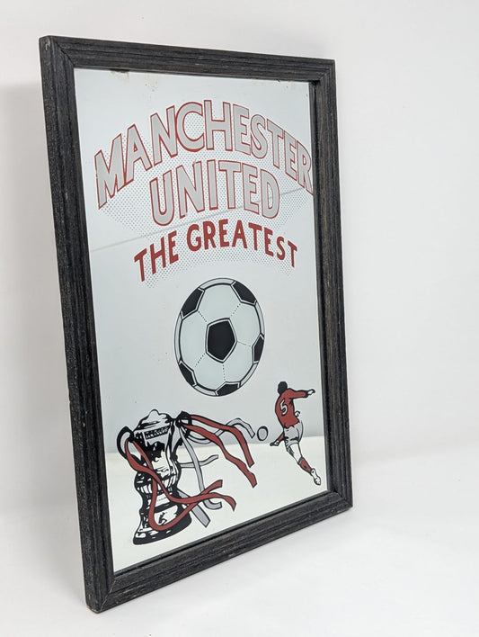 Manchester United Football Club 'The Greatest' Picture Mirror Vintage Retro