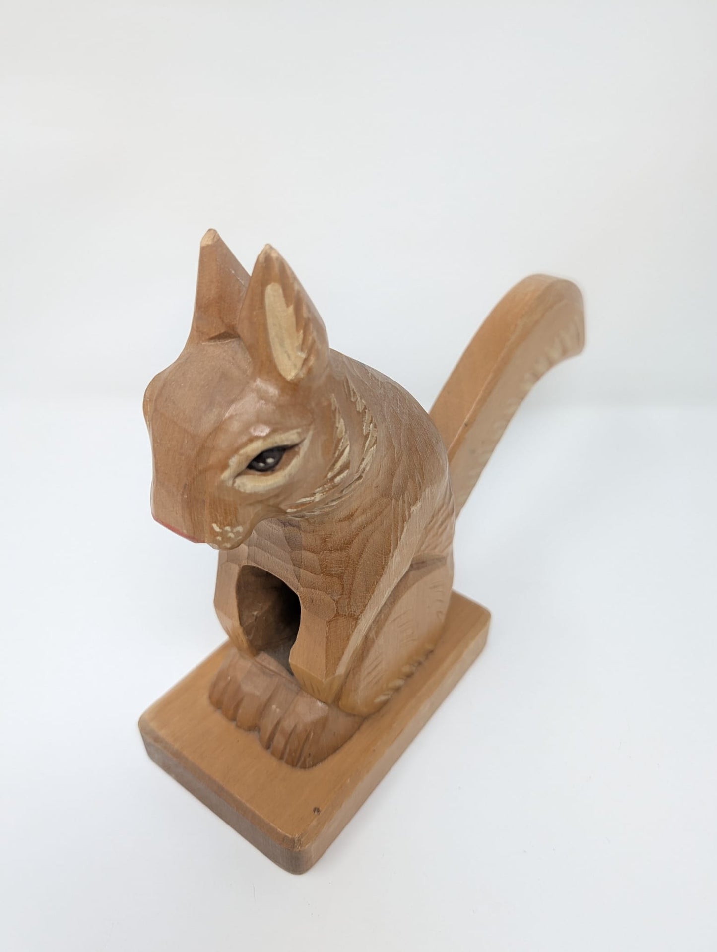 Vintage German Hand Carved Wooden Squirrel Nutcracker Rhönholzschnitzerei Johann Weih GmbH